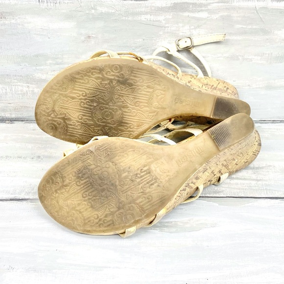 Unlisted Strappy Cork Wedges Open Toe Ankle Strap “Bet You Can” Wedge Sandals 6M - Picture 14 of 14